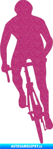 Samolepka Cyklista 006 levá Ultra Metalic růžová