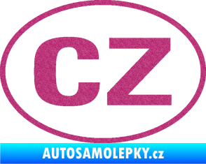 Samolepka CZ značka bez podkladu Ultra Metalic růžová
