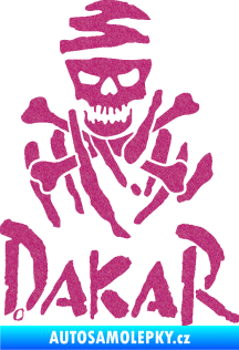 Samolepka Dakar 002 s lebkou Ultra Metalic růžová