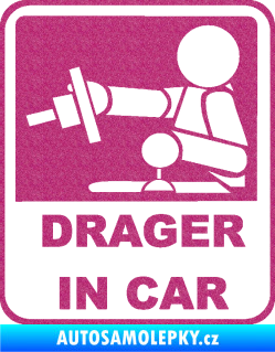 Samolepka Drager in car 002 Ultra Metalic růžová
