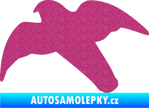 Samolepka Dravec na sklo 003 levá Ultra Metalic růžová