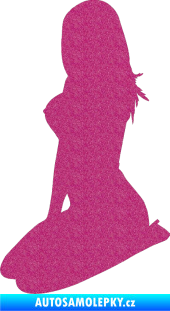 Samolepka Erotická žena 032 levá Ultra Metalic růžová
