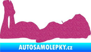 Samolepka Erotická žena 034 pravá Ultra Metalic růžová