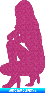 Samolepka Erotická žena 044 levá Ultra Metalic růžová