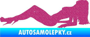 Samolepka Erotická žena 046 levá Ultra Metalic růžová