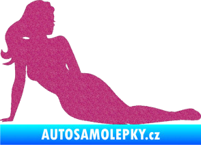 Samolepka Erotická žena 051 pravá Ultra Metalic růžová