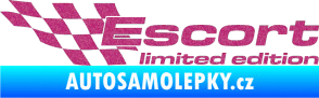 Samolepka Escort limited edition levá Ultra Metalic růžová