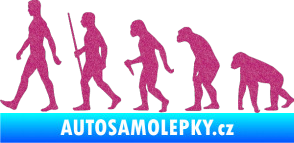 Samolepka Evoluce 001 levá Ultra Metalic růžová