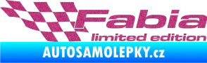Samolepka Fabia limited edition levá Ultra Metalic růžová