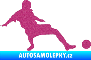 Samolepka Fotbalista 005 pravá Ultra Metalic růžová