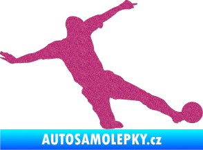 Samolepka Fotbalista 037 pravá Ultra Metalic růžová
