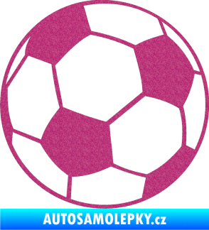 Samolepka Fotbalový míč 001 Ultra Metalic růžová