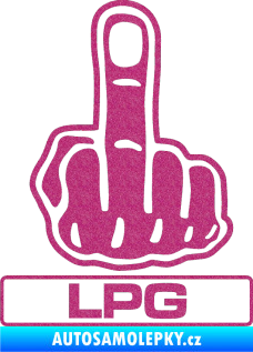 Samolepka Fuck off LPG Ultra Metalic růžová