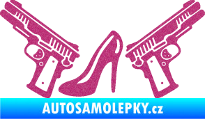 Samolepka Girl mafia 002 levá Ultra Metalic růžová