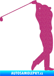 Samolepka Golfista 004 pravá Ultra Metalic růžová