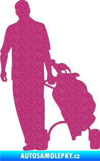 Samolepka Golfista 009 levá Ultra Metalic růžová