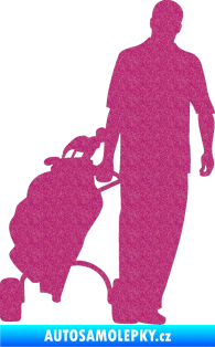 Samolepka Golfista 009 pravá Ultra Metalic růžová