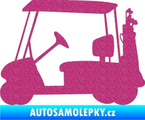 Samolepka Golfista 012 levá vozík Ultra Metalic růžová