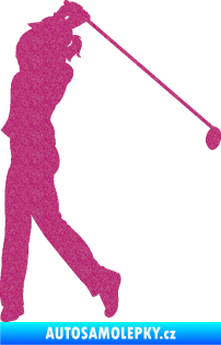 Samolepka Golfistka 013 levá Ultra Metalic růžová