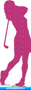 Samolepka Golfistka 015 levá Ultra Metalic růžová