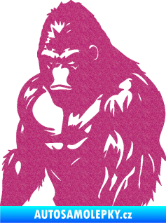 Samolepka Gorila 004 levá Ultra Metalic růžová