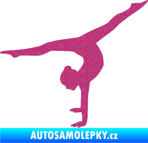 Samolepka Gymnastka 005 levá Ultra Metalic růžová