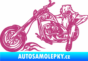 Samolepka Harley 001 levá Ultra Metalic růžová
