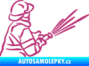 Samolepka Hasič 015 pravá Ultra Metalic růžová
