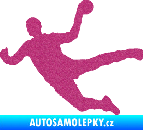 Samolepka Házená 002 levá Ultra Metalic růžová