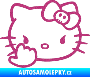 Samolepka Hello Kitty fuck Ultra Metalic růžová
