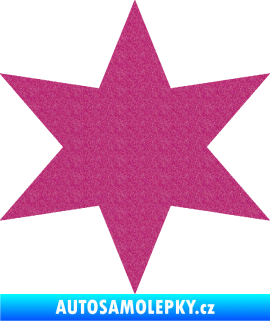Samolepka Hvězda 002 Ultra Metalic růžová