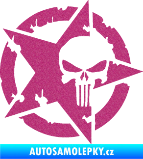 Samolepka Hvězda army 004 Punisher Ultra Metalic růžová