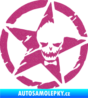 Samolepka Hvězda army 007 pravá joker Ultra Metalic růžová
