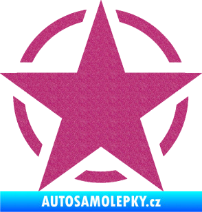 Samolepka Hvězda US Army 001 Ultra Metalic růžová