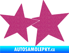 Samolepka Hvězdy 002 pravá spojené Ultra Metalic růžová