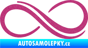 Samolepka Infinity 001 pravá symbol nekonečno Ultra Metalic růžová