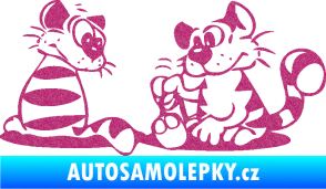 Samolepka Interiér 010 pravá kočičky Ultra Metalic růžová