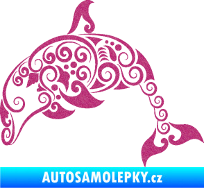 Samolepka Interiér 015 levá delfín Ultra Metalic růžová