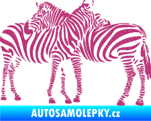Samolepka Interiér 019 levá zebry Ultra Metalic růžová