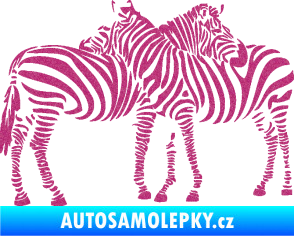 Samolepka Interiér 019 pravá zebry Ultra Metalic růžová