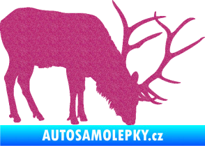 Samolepka Jelen 008 pravá Ultra Metalic růžová