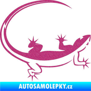 Samolepka Ještěrka 010 pravá Ultra Metalic růžová