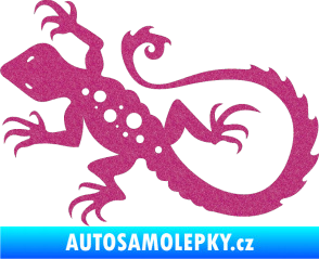 Samolepka Ještěrka 012 levá Ultra Metalic růžová