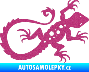 Samolepka Ještěrka 012 pravá Ultra Metalic růžová