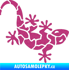 Samolepka Ještěrka 015 pravá Ultra Metalic růžová