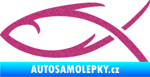 Samolepka Jesus rybička 008 Ultra Metalic růžová