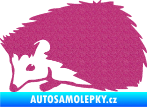 Samolepka Ježek 002 levá Ultra Metalic růžová