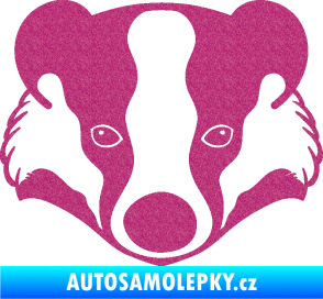 Samolepka Jezevec 001  Ultra Metalic růžová