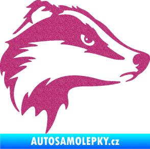 Samolepka Jezevec 002 pravá Ultra Metalic růžová