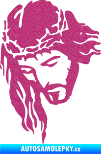 Samolepka Ježíš 003 levá Ultra Metalic růžová
